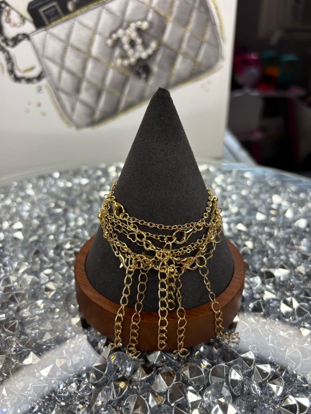 Gold tone stackable bracelets - Picture 6 of 8